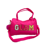 "GLAM" Handbag with Glitter Lettering - B314-GLAM