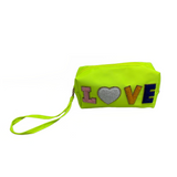 "LOVE" Glitter Wristlet Pouch - B313-LOVE
