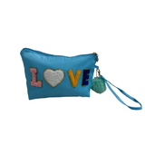 "LOVE" Glitter Wristlet Pouch - B312-LOVE