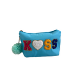 "KISS" Glitter Wristlet Pouch - B312-KISS
