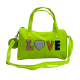 "LOVE" Handbag with Glitter Accents - B314-LOVE