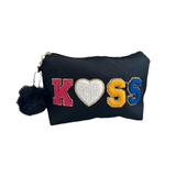 "KISS" Glitter Wristlet Pouch - B312-KISS