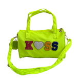 "KISS" Handbag with Glitter Details - B314-KISS