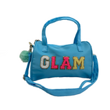 "GLAM" Handbag with Glitter Lettering - B314-GLAM