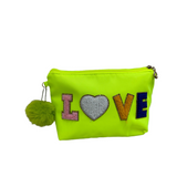 "LOVE" Glitter Wristlet Pouch - B312-LOVE