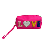 "LOVE" Glitter Wristlet Pouch - B313-LOVE