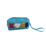 "KISS" Glitter Wristlet Pouch - B313-KISS
