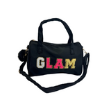 "GLAM" Handbag with Glitter Lettering - B314-GLAM