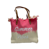 "Summer Vibes" Canvas Tote Bag - B300-SUMMER VIBES