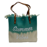 "Summer Vibes" Canvas Tote Bag - B300-SUMMER VIBES