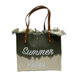 "Summer Vibes" Canvas Tote Bag - B300-SUMMER VIBES