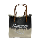 "Summer Vibes" Canvas Tote Bag - B300-SUMMER VIBES