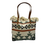 Geometric Tribal Canvas Tote Bag - B302