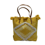 Geometric Diamond Canvas Tote Bag - B305