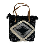 Geometric Diamond Canvas Tote Bag - B305