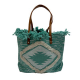 Geometric Diamond Canvas Tote Bag - B305
