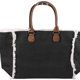 Key West Canvas Tote Bag with Leather Handles - B319