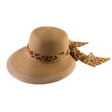 Elegant Straw Hat Collection with Scarf Detail - Model FH280