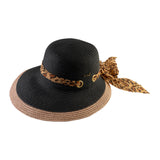 Elegant Straw Hat Collection with Scarf Detail - Model FH280