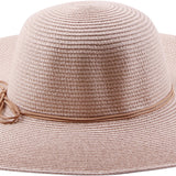 Floppy Straw Hat Collection with Ribbon Accent - Model FH345