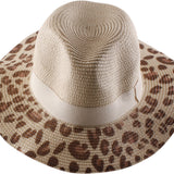 Leopard-Trim Wide-Brim Hat Collection - Model FH394-P