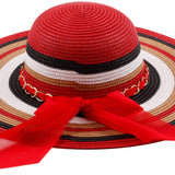 Striped Ribbon Sun Hat Collection - Model FH444