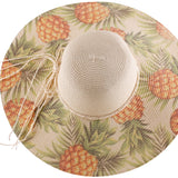 Tropical Floral Wide-Brim Hat Collection - Model FH507