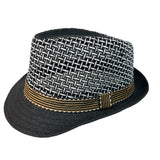 Woven Fedora Hat Collection with Contrast Bands - Model FH547