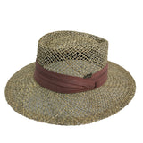 Breathable Woven Straw Hat with Tropical Band - FX001