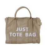 Bold "Just Tote Bag" Canvas Tote - B320