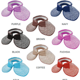 Vibrant Striped Roll-Up Visor Collection - Model SH32