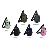 Utility Sling Bag with Zipper Pockets - B326
