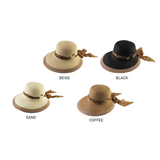 Elegant Straw Hat Collection with Scarf Detail - Model FH280