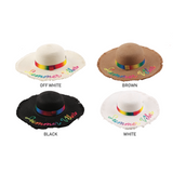 Colorful Wide-Brim Hat Collection with Decorative Details - Model FH512