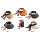 Wide-Brim Ribbon Tie Visor Collection - Model SH34B