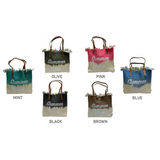 "Summer Vibes" Canvas Tote Bag - B300-SUMMER VIBES