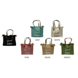 "Good Vibes" Canvas Tote Bag - B301-GOOD VIBES
