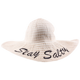 Wide-Brim Hat with Playful Script - Model YD164