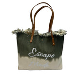 Dip-Dye Ombre "Escape Mode" Canvas Tote Bag - B300-ESCAPE MODE