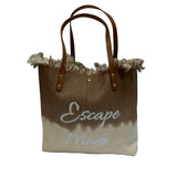 Dip-Dye Ombre "Escape Mode" Canvas Tote Bag - B300-ESCAPE MODE