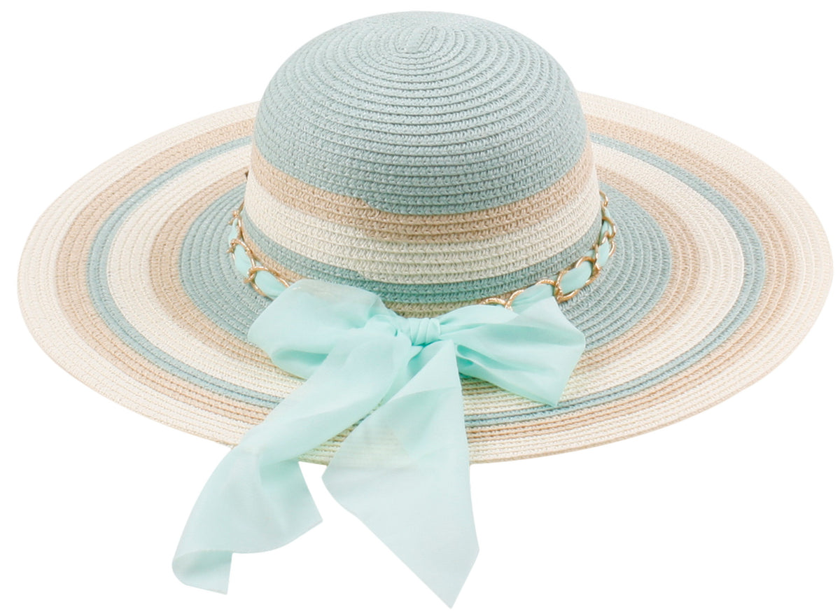 NEW & BEAITIFUL!! Hemp Rope & Straw Sun Hat & BAG W/Pink, Yellow & Blue Stripes Kids Signature Lifeguard in Hanalei Hula – Hemlock Hat Co main image 3